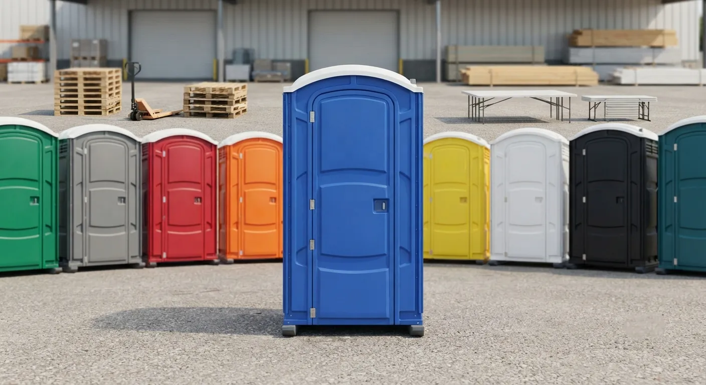 Portable restroom units delivered on a Tinley Park, IL work zone